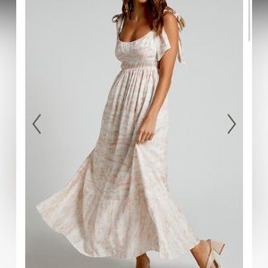 AMALIE BY SHOWPO - CARMINA PANELLED BODICE TIE STRAP MIDI DRESS IN HARLEM PRINT